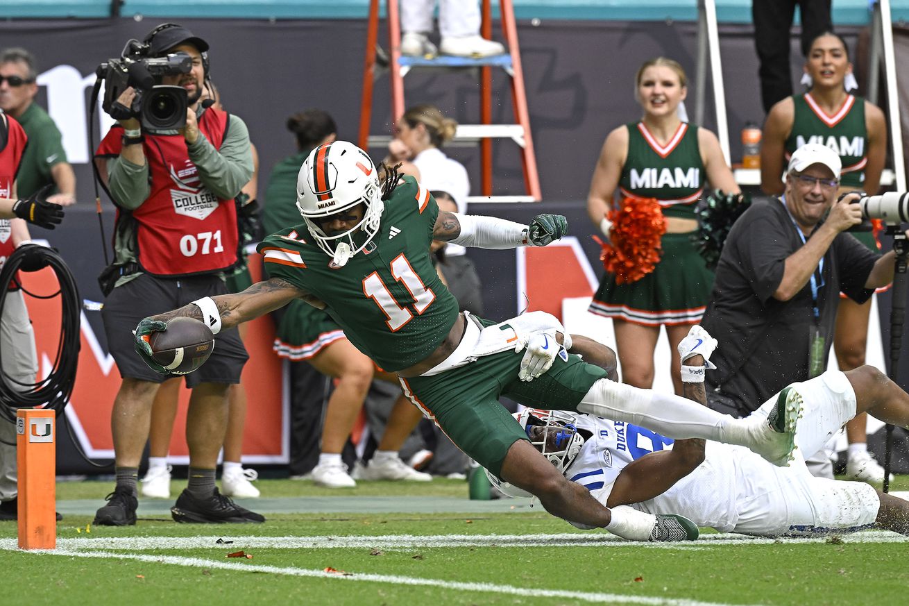 COLLEGE FOOTBALL: NOV 02 Duke at Miami