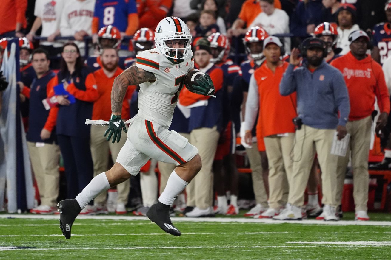 COLLEGE FOOTBALL: NOV 30 Miami at Syracuse